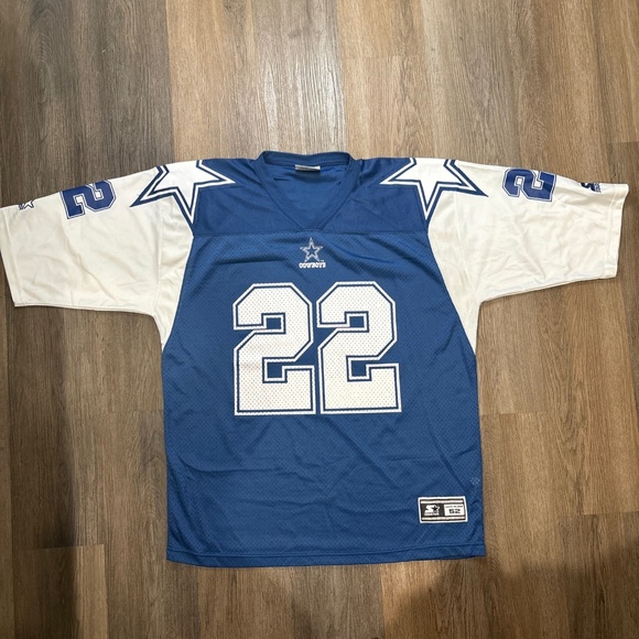 Vintage Starter Jersey Emmmitt Smith Cowboys Men XL #22 Nylon 1995 - Picture 1 of 11